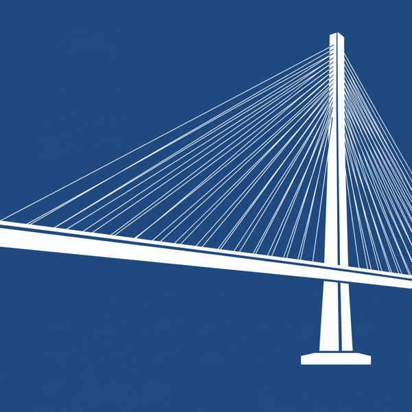 Line drawing of the Queen Elizabeth II Bridge at Dartford
