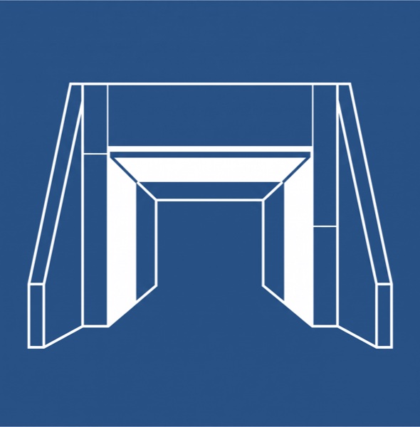 Line drawing of a Tyne Tunnel portal
